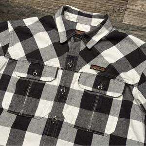 Patagonia Farrier's Hemp Shirt Button Down: White and Black Size Medium